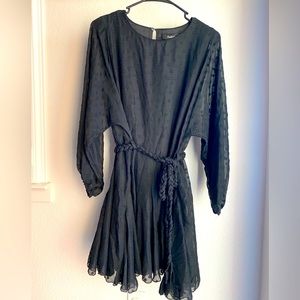 Aakaa Black Dress with Sleeves, Size small, Never Worn, Tags Attached